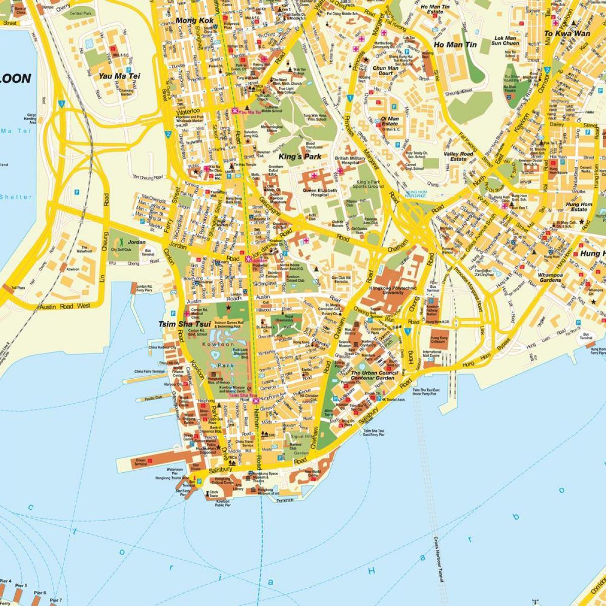 Hong Kong carte de la ville