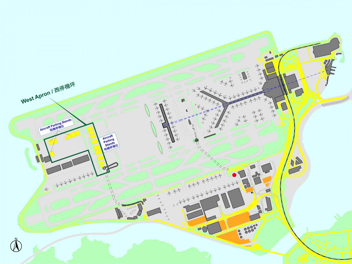 Aéroport international de Hong Kong carte