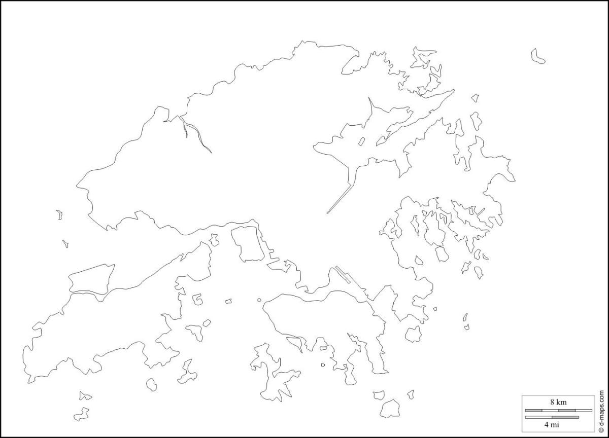 Hong Kong carte de contour