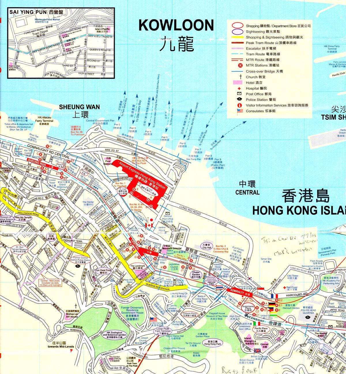 port de Hong Kong carte