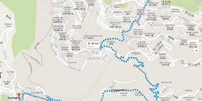 Hong Kong sentiers de randonnée de la carte