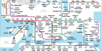 La carte de Hong Kong MTR