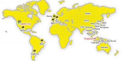 Hong Kong sur la carte du monde