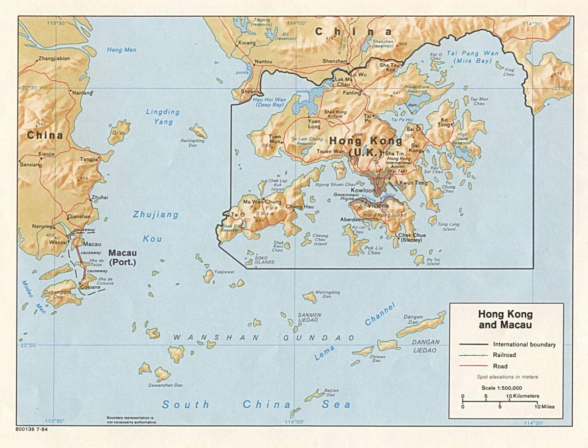 la carte de Hong Kong et de Macao