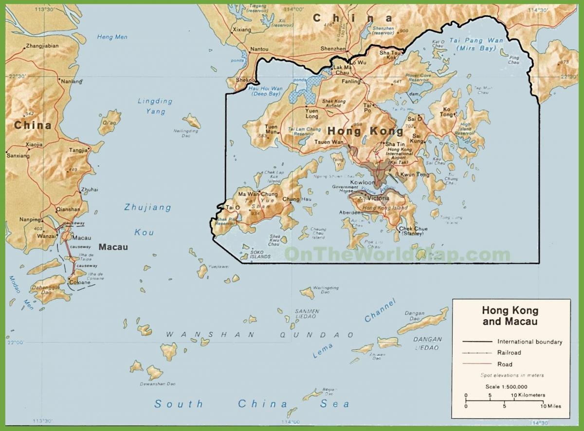 carte politique de Hong Kong