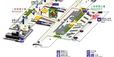 Carte de l'aéroport de Hongkong