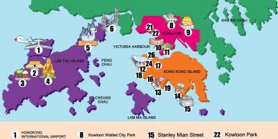 Carte des nouveaux territoires de Hong Kong