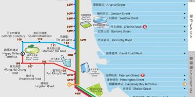 Hong Kong ding ding tram carte