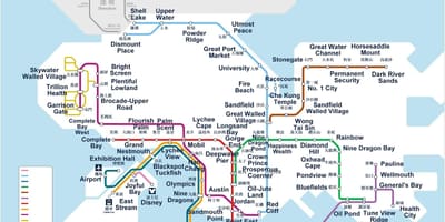 Carte du métro de hong kong