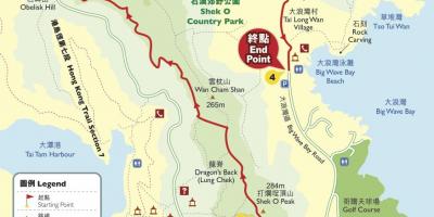 Carte de randonnée de Hong Kong