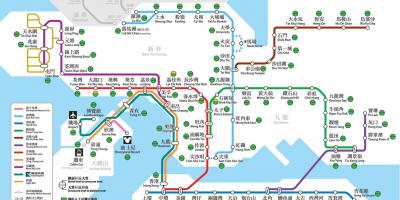 Hong Kong plan des transports publics