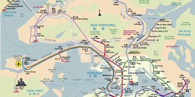 La carte de Hong Kong de transit