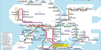 Plan du métro de Hong Kong