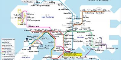 Plan du métro de Hong Kong