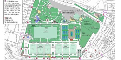 Carte du parc victoria à Hong Kong