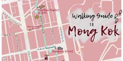 Carte de Mong Kok à Hong Kong